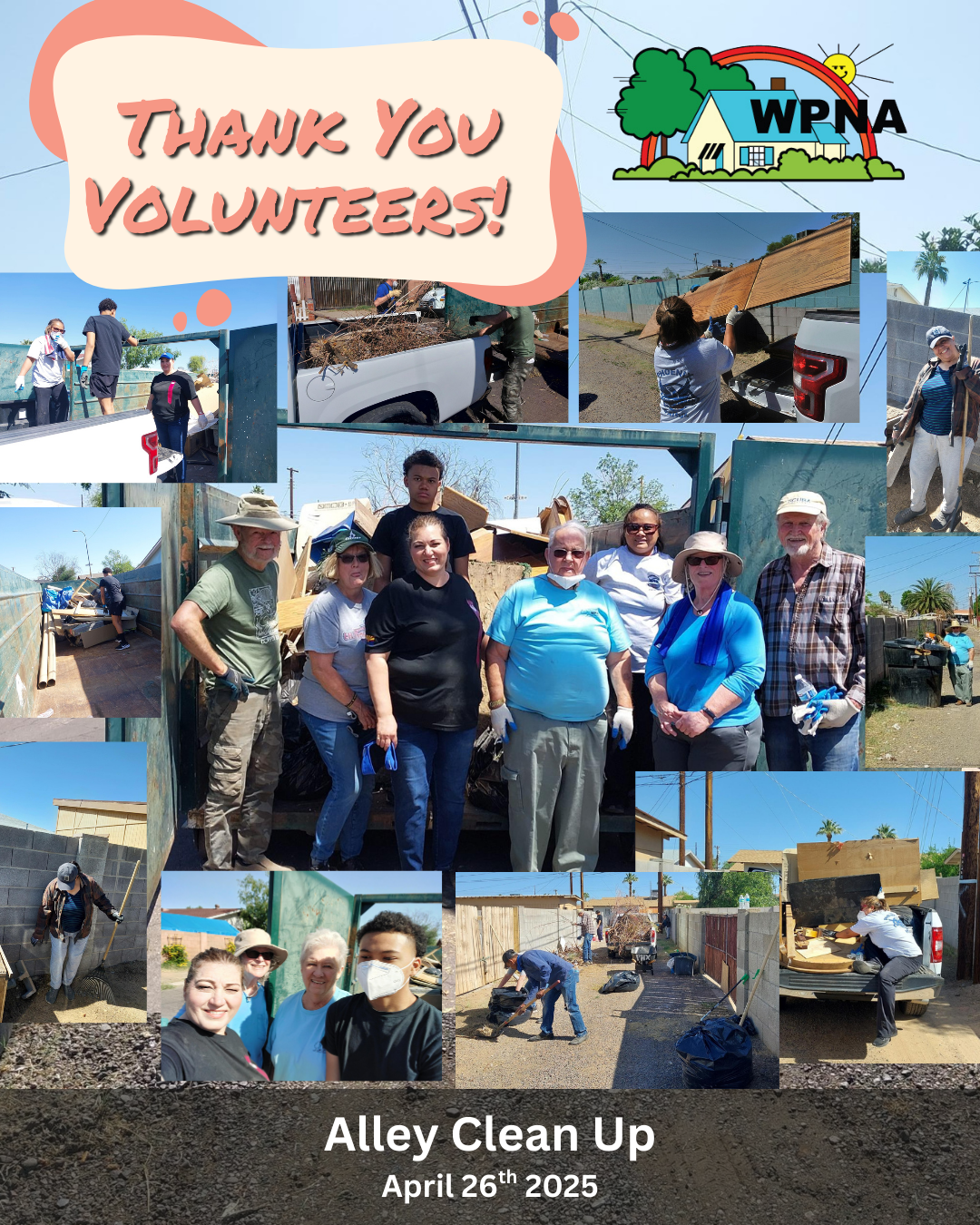 WPNA volunteers at an alley cleanup